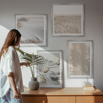 Mur de tableaux Textures naturelles bohèmes