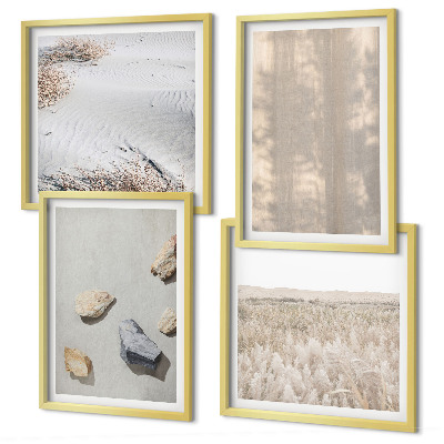 Mur de tableaux Textures naturelles bohèmes