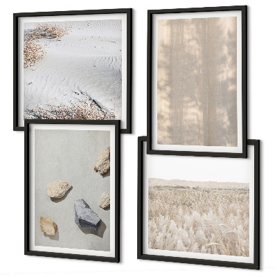Mur de tableaux Textures naturelles bohèmes