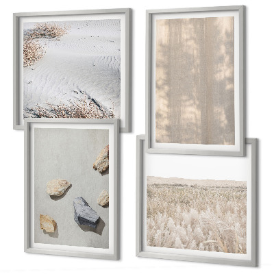 Mur de tableaux Textures naturelles bohèmes