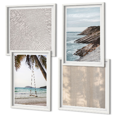 Mur de tableaux Vues estivales sur la plage et le sable