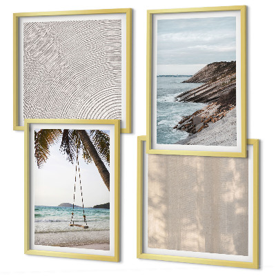 Mur de tableaux Vues estivales sur la plage et le sable