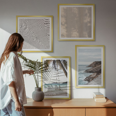 Mur de tableaux Vues estivales sur la plage et le sable