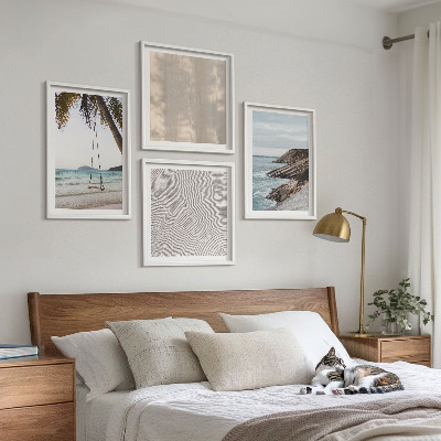 Mur de tableaux Vues estivales sur la plage et le sable