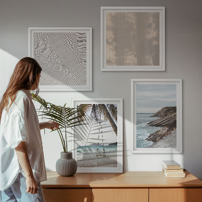 Mur de tableaux Vues estivales sur la plage et le sable