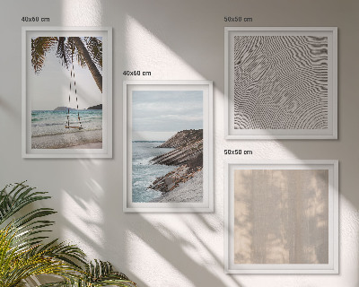 Mur de tableaux Vues estivales sur la plage et le sable