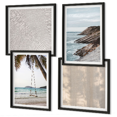 Mur de tableaux Vues estivales sur la plage et le sable