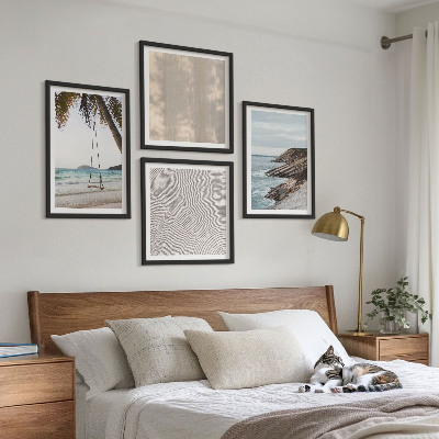 Mur de tableaux Vues estivales sur la plage et le sable