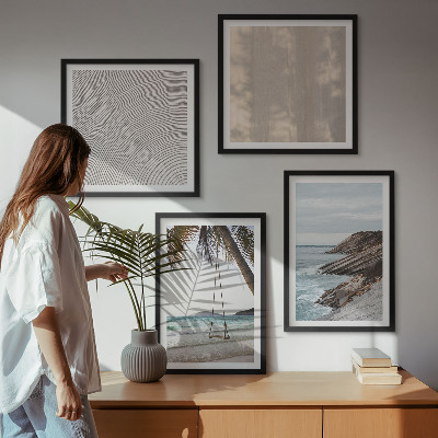 Mur de tableaux Vues estivales sur la plage et le sable