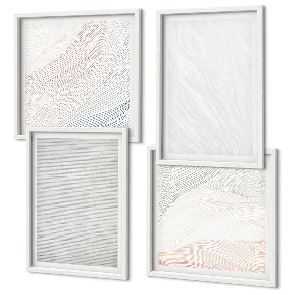 Mur de tableaux Structures lumineuses, motifs de sable