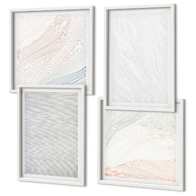 Mur de tableaux Structures lumineuses, motifs de sable