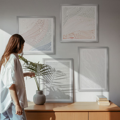 Mur de tableaux Structures lumineuses, motifs de sable