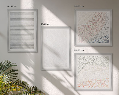 Mur de tableaux Structures lumineuses, motifs de sable