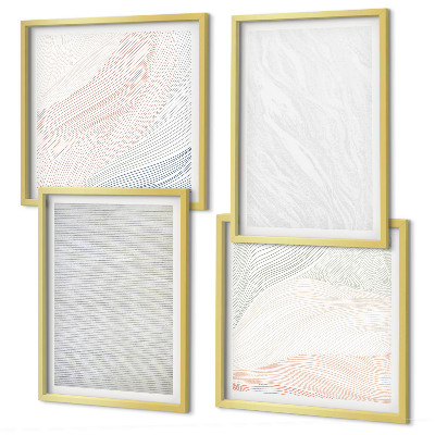 Mur de tableaux Structures lumineuses, motifs de sable