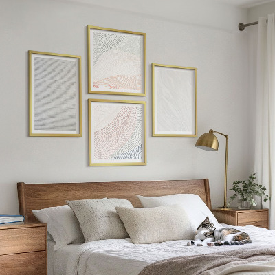 Mur de tableaux Structures lumineuses, motifs de sable