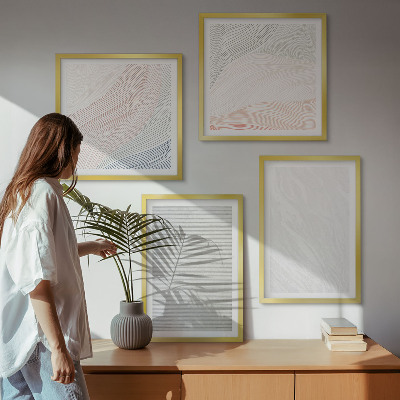 Mur de tableaux Structures lumineuses, motifs de sable