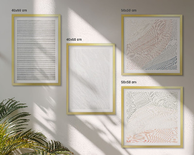 Mur de tableaux Structures lumineuses, motifs de sable