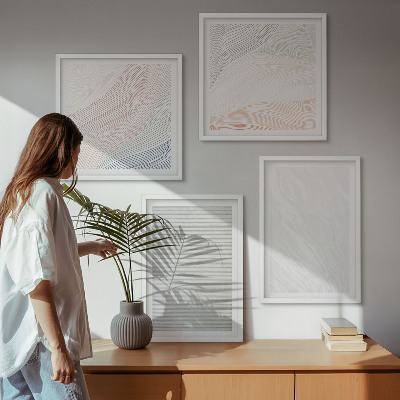 Mur de tableaux Structures lumineuses, motifs de sable