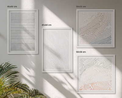 Mur de tableaux Structures lumineuses, motifs de sable