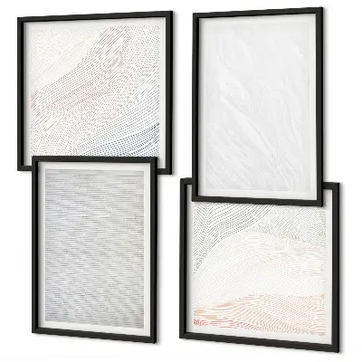 Mur de tableaux structures lumineuses avec motifs de sable