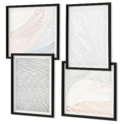 Mur de tableaux Structures lumineuses, motifs de sable