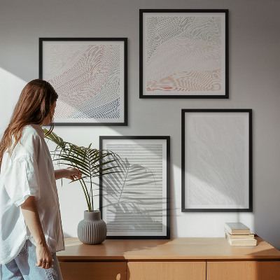 Mur de tableaux Structures lumineuses, motifs de sable