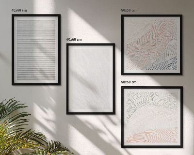 Mur de tableaux Structures lumineuses, motifs de sable