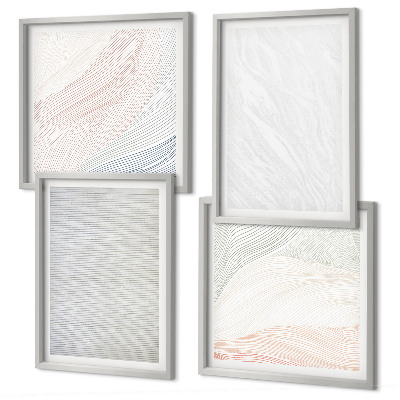 Mur de tableaux Structures lumineuses, motifs de sable