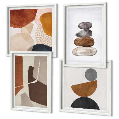 Ensemble de 4 tableaux Décorations de peinture abstraite