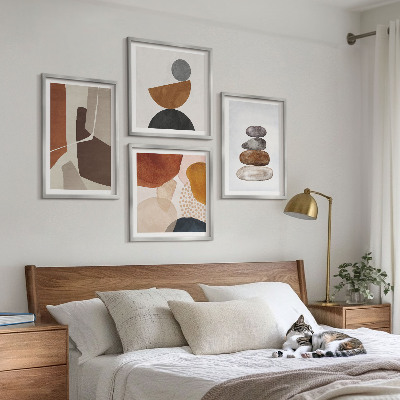 Ensemble de 4 tableaux Décorations de peinture abstraite