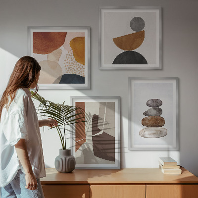 Ensemble de 4 tableaux Décorations de peinture abstraite