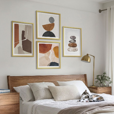 Ensemble de 4 tableaux Décorations de peinture abstraite