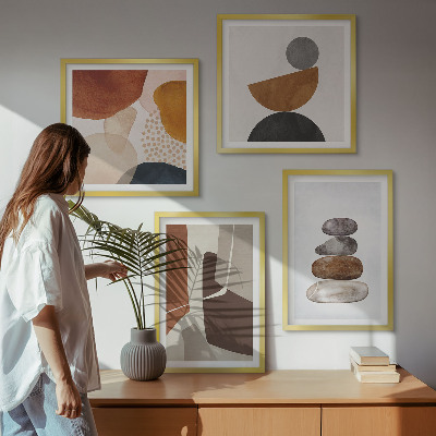 Ensemble de 4 tableaux Décorations de peinture abstraite