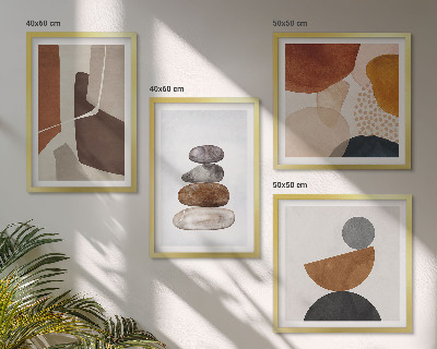 Ensemble de 4 tableaux Décorations de peinture abstraite
