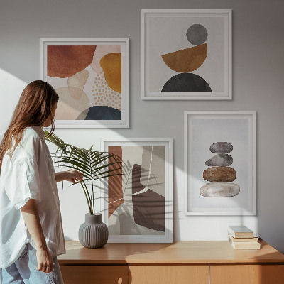 Ensemble de 4 tableaux Décorations de peinture abstraite