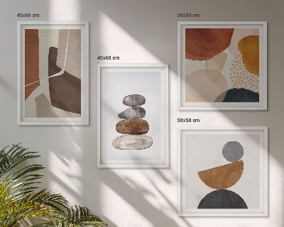 Ensemble de 4 tableaux Décorations de peinture abstraite