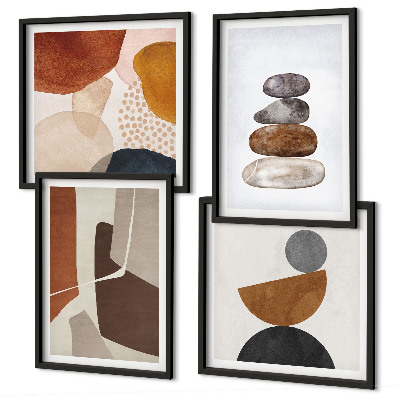 Ensemble de 4 tableaux Décorations de peinture abstraite