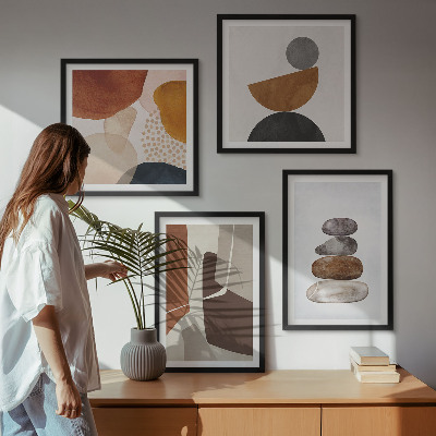 Ensemble de 4 tableaux Décorations de peinture abstraite