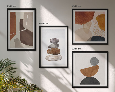 Ensemble de 4 tableaux Décorations de peinture abstraite