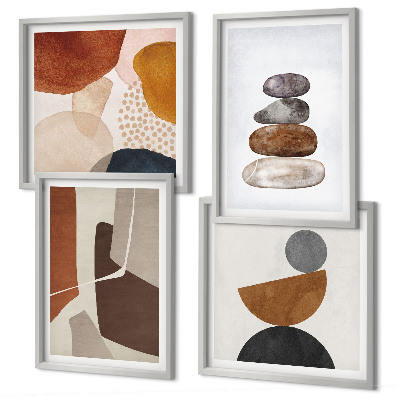 Ensemble de 4 tableaux Décorations de peinture abstraite