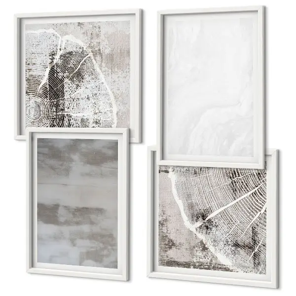 Tableau polyptyque Formes modernes abstraites ensemble de 2 cadres