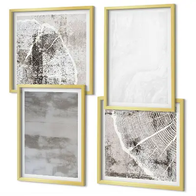 Tableau polyptyque Formes modernes abstraites ensemble de 2 cadres