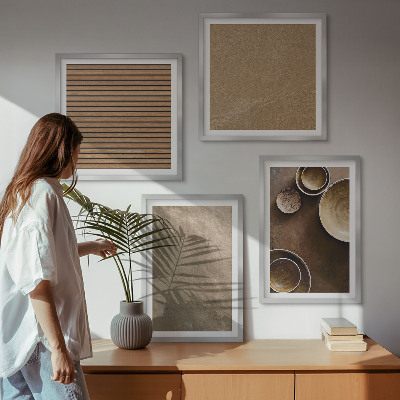 Ensemble de 4 tableaux Structures modernes en pierre