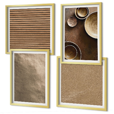 Ensemble de 4 tableaux Structures modernes en pierre