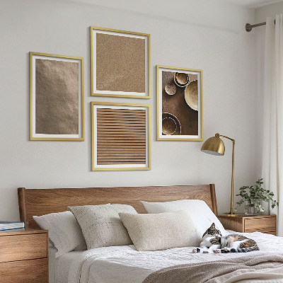 Ensemble de 4 tableaux Structures modernes en pierre