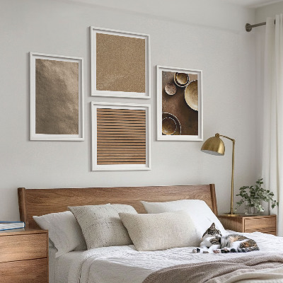 Ensemble de 4 tableaux Structures modernes en pierre
