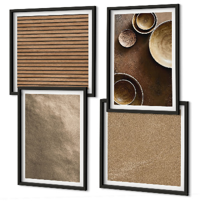 Ensemble de 4 tableaux Structures modernes en pierre