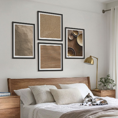 Ensemble de 4 tableaux Structures modernes en pierre