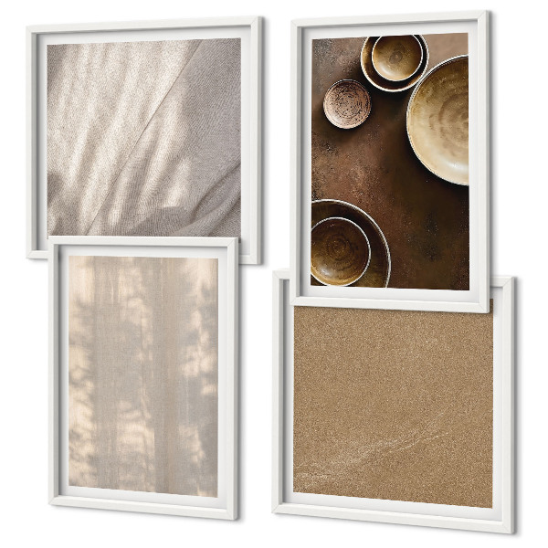 Mur de tableaux Structures, textures, minimalisme