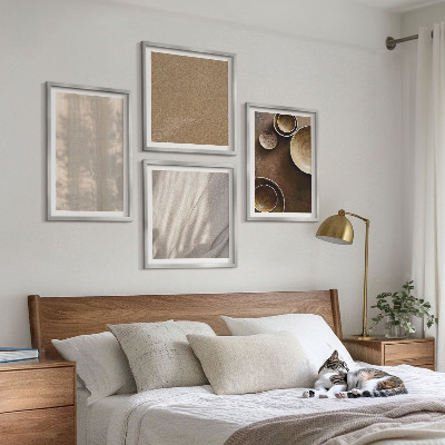 Mur de tableaux Structures, textures, minimalisme
